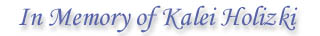 In Memory of Kalei Holizki